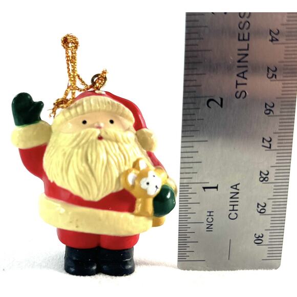 Lot Of 4 Assorted Santa Christmas Ornaments - Picture 6 of 10